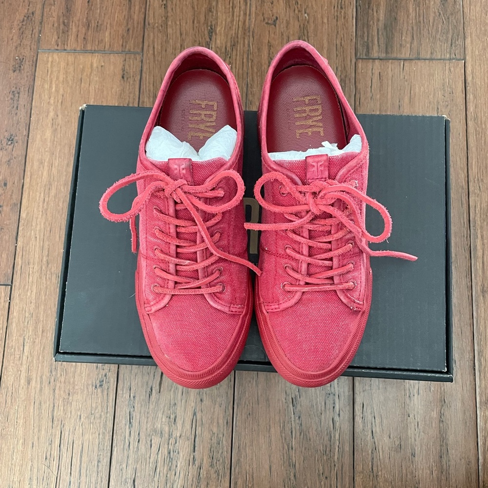 Frye Red Canvas Sneaker